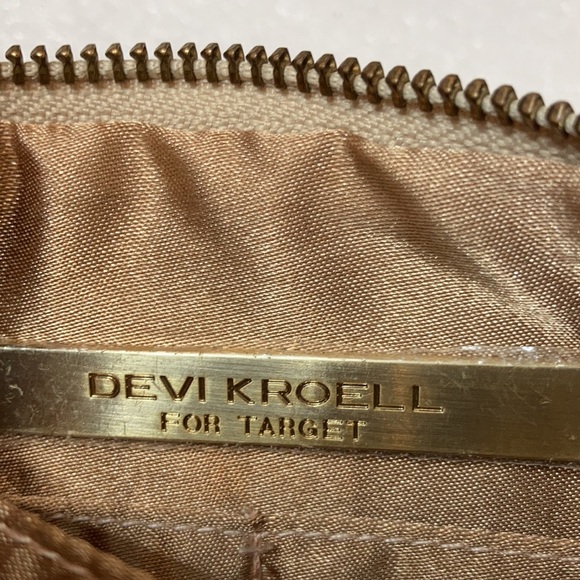 Devi Kroell Faux Snakeskin Gold Clutch / Purse - Picture 2 of 10